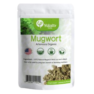 Mugwort, dried herbs Herbal Leaves Tea, Improves Digestion, Loose Leaf, Resealable Bag, 100% Pure Premium Herbs, Dried, cut, sifted Artemisia Vulgaris (4 oz)